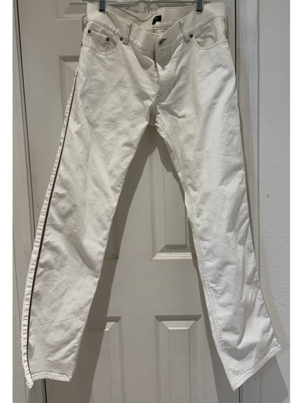 Burberry Black Label White Jeans Side Stripe Japan Size 85 W33–34